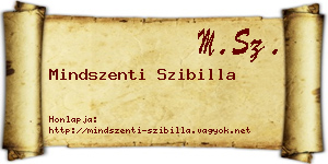 Mindszenti Szibilla névjegykártya